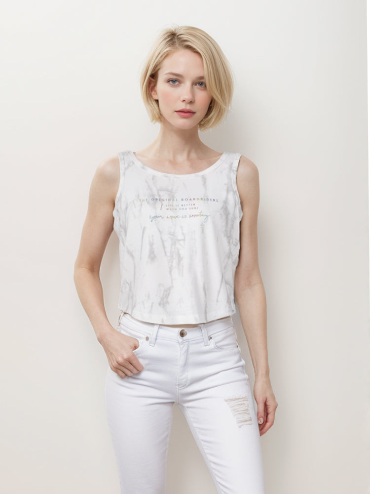 olorful letter print short vest