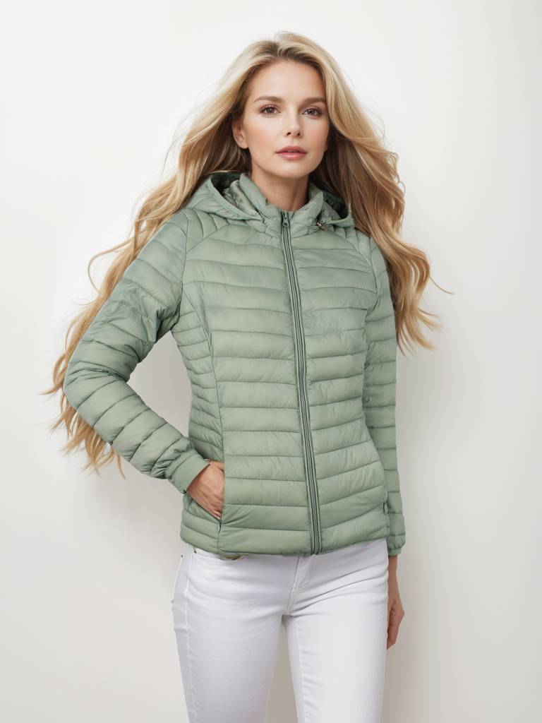 Short diagonal hem women's cotton coat