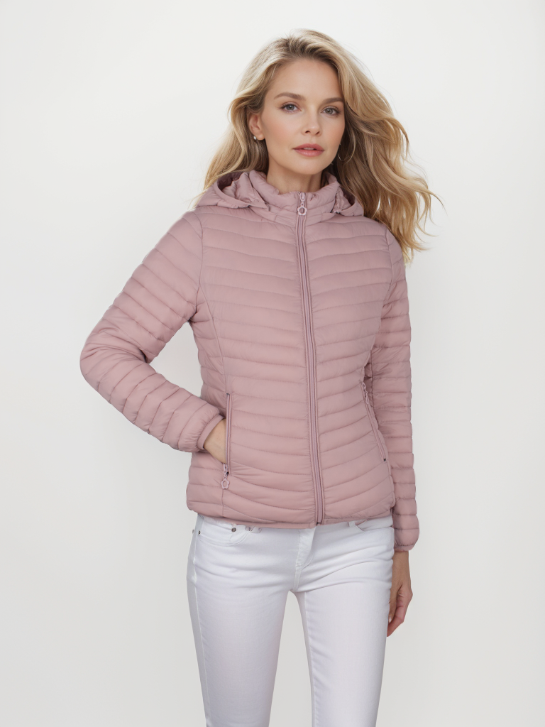 Short diagonal hem women's cotton coat