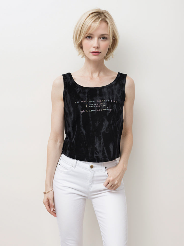 olorful letter print short vest