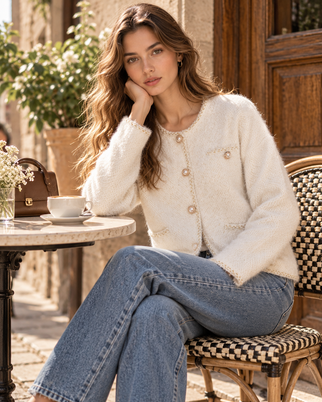 Chanel‑Style Trim Knit Cardigan